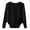 Black, variant on Lilgiuy Women's Long Sleeves Round Neck Loose Pullover Tops Blouse Knitted Sweater,Black,One Size 2022 Fall Winter