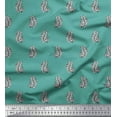 thumbnail image 1 of Soimoi Polyester Crepe Fabric Paisley Block Print Sewing Fabric Yard 42 Inch Wide, 1 of 3