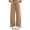 Khaki, variant on BUIGTTKLOP Wide Leg Sweatpants for Women Fall Winter High Waisted Fleece Lounge Pants Casual Loose Track Pants with Pcokets