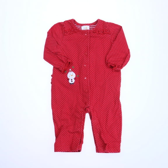 Pre-Owned Absorba Girls Red | White Long Sleeve Outfit size: 3-6 Months (Excellent)