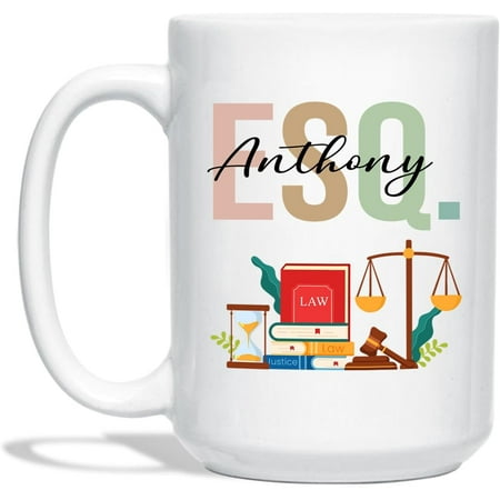 

Personalized ESQ. Coffee Mug Gift For Men Women Lawyer Attorney Custom Esp. Law Travel Coffee Cup Gift For Birthday ESQ. Esquire White Ceramic Tea Cup Lawyer Cup With Name Lawyer Law Mug 11 11 Oz