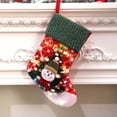 thumbnail image 3 of 18" Large Christmas Stockings with 3D Style Santa Snowman Reindeer Character Pattern for Christmas Decoration,Classic Pattern, 3 of 5