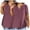 Wine, variant on Babysbule 2PC Women's V-Neck Oversized T-Shirt Soft Comfy Casual Blouse Stylish Summer Top Polyester Lightweight Fashion