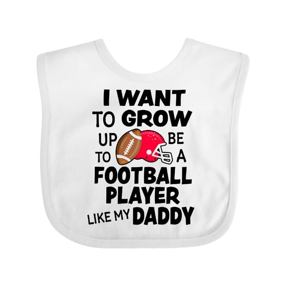 Inktastic I Want to Grow Up to Be a Football Player Like My Daddy Boys or Girls Baby Bib