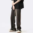 thumbnail image 5 of Pantalones de hombre con bolsillo, finos, de verano, informales, largos, de diseñador Y2k, nuevos, de estilo coreano, de alta calidad, tendencia, 5 of 5