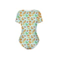 thumbnail image 2 of Mialoley Combinaison Aguichant Slim pour Femmes, Adultes Imprimé Dessin Animé Manches Courtes Col Rond Taille Haute, 2 of 6