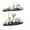Black-2pack, variant on Wall Mount Corner Floating Shelves with Guardrail, Heavy Duty Wall Storage Organizer