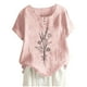 thumbnail image 1 of Camisas de Manga Corta para las Mujeres, Blusa de Botón de Impresión Casual con Cuello Redondo Hecha de Tela Suave Transpirable para Verano Primavera, Blusas de Manga Corta para las Mujeres, 1 of 4