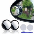 thumbnail image 1 of Espejos de punto ciego MARLBSTON Round HD Glass para coches, 2 unidades, 1 of 8