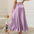 thumbnail image 4 of Womens Maxi A-Line Long Skirt Casual High Waist Flowy Skirts with Pockets Full Ankle Length Swing Elegant Dressy Casual Work Solid Long Skirts, 4 of 5