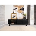 thumbnail image 2 of Marsden 2-door Mango Wood 70-inch TV Stand Charcoal Black, 2 of 11