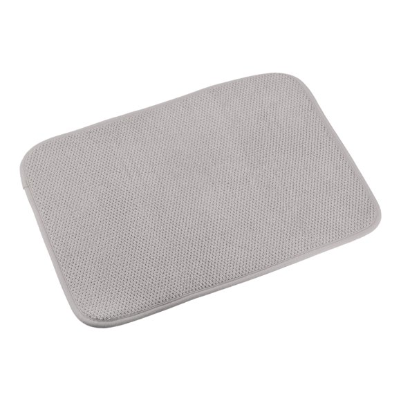 Microfibra Plato Secado Estera, 15.75 x 11.82 Platos Escurridor Esteras Cocina Mostrador Esteras Plato Secado Almohadilla para Encimera, Rápido Secado-Gris