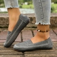 thumbnail image 5 of Viluyesy Womens Loafers Shoes, Soft Sole Shallow Comfort Slip On Faux Leather Casual Flats Dark Gray US6, 5 of 9