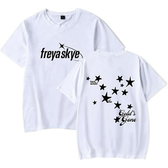 Freya Skye Merch Gold's Gone Casual T-Shirt For Men And Women Stylish Crew Neck Short Sleeve Top,XL,White