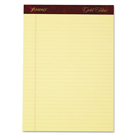 TOPS, TOP20032, Gold Fibre Premium Rule Writing Pads - Letter, 4 / Pack