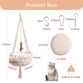 thumbnail image 4 of Mewoofun Lit de Chat Tissé Hamac de Chat Lit Suspendu Lit de Balançoire de Chat, avec Coussin, 4 of 8