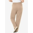 thumbnail image 2 of Woman Within Plus Size Tall 7-Day Knit Ribbed Straight-Leg Pull-On Pants, 2 of 6