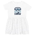 thumbnail image 3 of Inktastic Let It Snow Snowboarding Girls Toddler Dress, 3 of 5