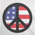 thumbnail image 4 of 4th of July American Flag Peace Sign Distressed Halftone Mens T Shirt, 4 of 5