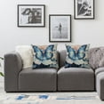 thumbnail image 2 of nygtbtfer Throw Covers Set of 2 Vintage Floral Botanical Aesthetic Nature Blue Outdoor Decoration 24x24in, 2 of 7