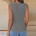 thumbnail image 3 of Womens Halter Tank Tops Ribbed Sleeveless Shirts Slim Casual Solid T Shirt, 2XL, 3 of 6