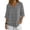 #02Black, variant on Women's Striped Cotton Linen Blouse V Neck 3/4 Sleeve Casual Summer Tunic Tops #02Light Blue XL