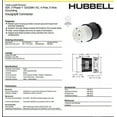 thumbnail image 2 of Hubbell Wiring Device-Kellems LckCon,Strt;30 A;Blk; White,Nyl,L21-30R HBL2813, 2 of 2