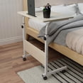 thumbnail image 2 of SOGES Bureau d'Ordinateur Portable Réglable et Mobile pour Lit, Sofa, Petit Espace, Érable, 2 of 5