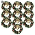 thumbnail image 3 of Luxtrada 10/5 Pcs 2.4inch Mini Christmas Wreaths Dollhouse Miniature Christmas Tree Decoration Garland Wreath Mini Craft Wreaths Winter Snow Ornaments, 3 of 10