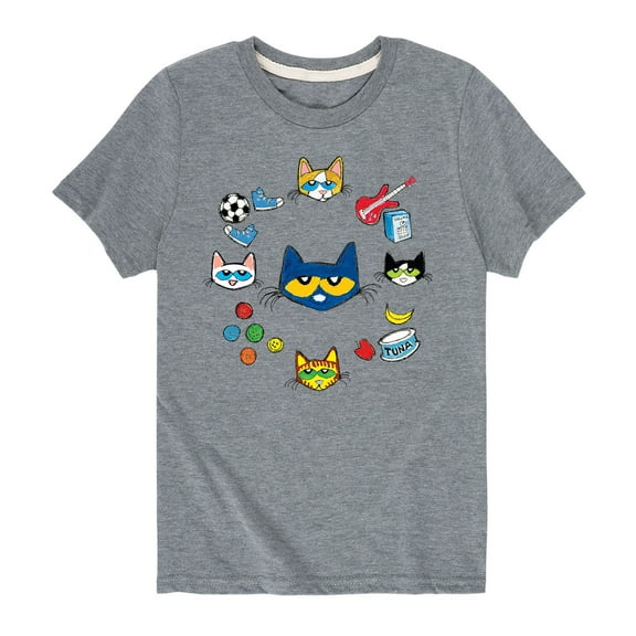 Pete The Cat - Things I Love - Toddler Short Sleeve Graphic T-Shirt