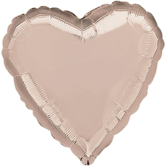 Rose Gold Heart Balloons 18" ( 3 Balloons )