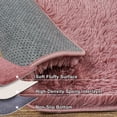 thumbnail image 6 of Janvonne Soft Fluffy Shaggy Area Rug, 4'x 6' Bean paste Pink Plush Fuzzy Carpet for Bedroom Living Room, Non-Slip Modern Indoor Shag Rug for Kids Room Nursery Home Decor, 6 of 8