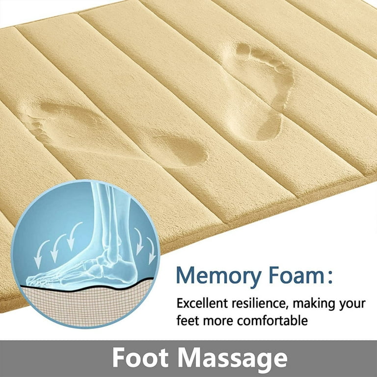 Memory Foam Soft Bath Mats - Non Slip Absorbent Bathroom Rugs Extra Large  Size Runner Long Mat for Kitchen Bathroom Floors
