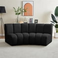 thumbnail image 2 of Maklaine Contemporary Black Boucle Fabric 2pc. Modular Sectional, 2 of 11