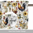 thumbnail image 6 of Vintage Rooster Valance Curtain Farmhouse Sunflower Window Valances Rod Pocket Short Curtains Window Treatments for Kitchen Bedroom Bathroom Laundry 56" x 16", 6 of 9