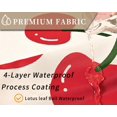 thumbnail image 5 of Fabric Shower Curtain Cute Floral Cherry Curtains Waterproof Soft Polyester Bathroom Curtain- Decor Washable Privacy Cloth Small Stall Shower Curtain for Bathroom Hotel (36x72inch) Beige, 5 of 6