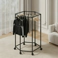 thumbnail image 4 of Colacoor Clothes Rack with Wheel, Portable Clothing Racks for Hanging Clothes, Bold Hexagon Multi Functional Garment Rack for Bedroom, Living Room, 4 of 8