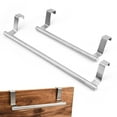 thumbnail image 3 of Gumesh Stainless Steel Over Door Towel Rack Bar Holders- Hanging Towel Rack/rag Hanger/cabinet Door Back Towel Bar 4 Colors Size Home Improvement, 3 of 4