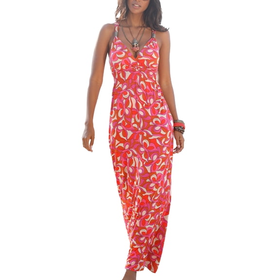 LASCANA Women's Sleeveless Maxi Dress Strap