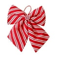 thumbnail image 2 of Red Christmas Bows - Linen Red White Plaid & Stripes Bows for Christmas Tree, Twist-Tie Bows, Christmas Decorations for Tree, Garland, Christmas Tree Ornaments, 2 of 2