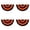 OrangeE*4, variant on Clearance 3 x 1.5 ft ft Halloween Flag Bunting Half Fan Hanging Pleated Flag Banner with 3 Grommets for Halloween Indoor Outdoor House Party Holiday Yard Decorations Props(F*4pcs)