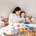 thumbnail image 5 of Castle Fairy Adults Female Men Highland Bull Full Size Comforter Sets 3-Piece,Colorful Floral Flowers Bedding Comforter Set,Farmhouse Animal Lightweight Bedding Sets,Ultra Soft Home Decor,Reversible, 5 of 8