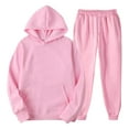 thumbnail image 2 of Caqnni Men's Tracksuit 2 Piece Sweatsuit Long Sleeve Pullover Athletic Hoodies Casual Sport Jogging Suits With Pockets (Pink,3XL), 2 of 7