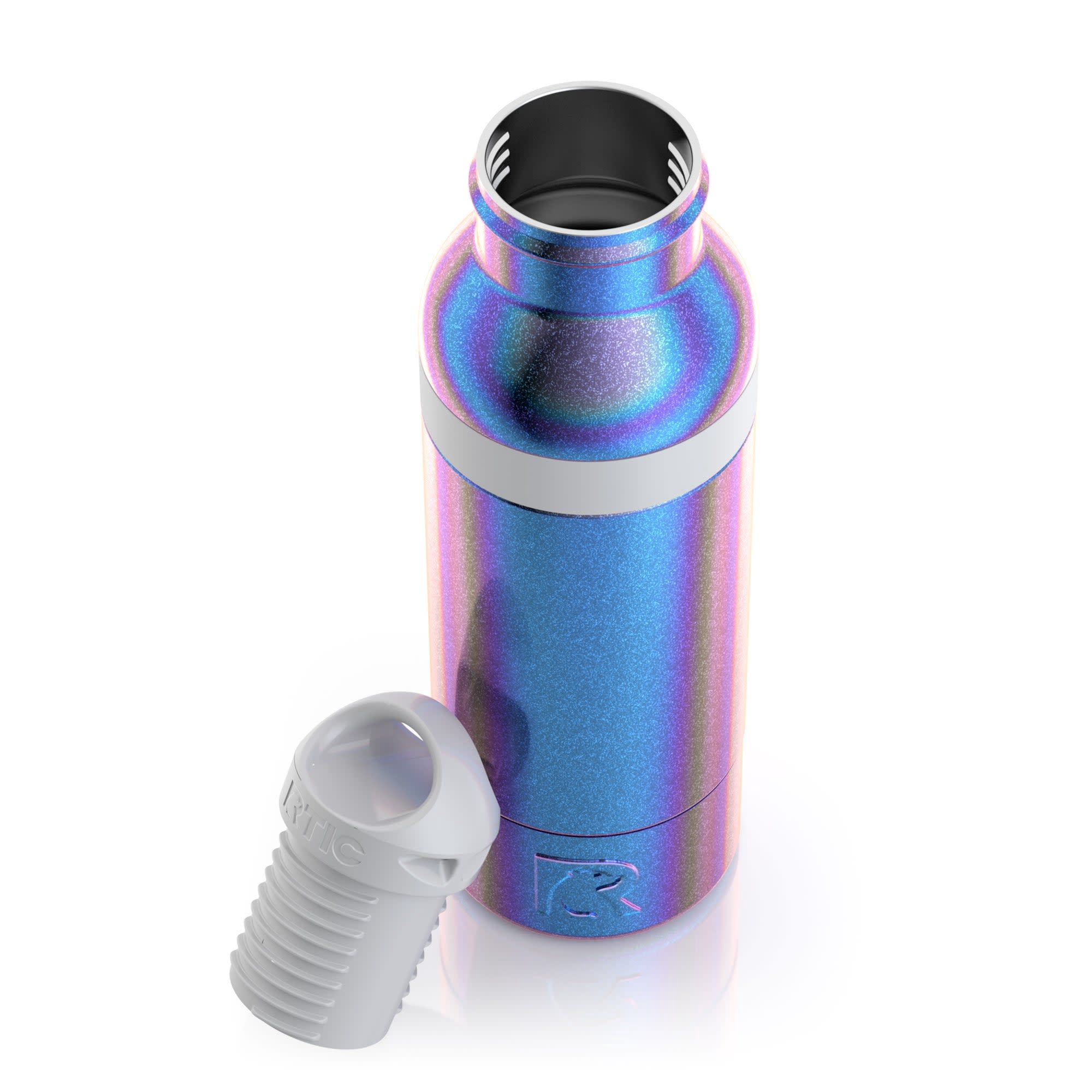 RTIC Stainless Steel Insulated Bottle Chiller with Lid, Fits 12oz or 16oz, Pacific