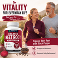 FOSOCANG Organic Beet Root Tablets 2040mg with Black Pepper,Plant‑Based ...