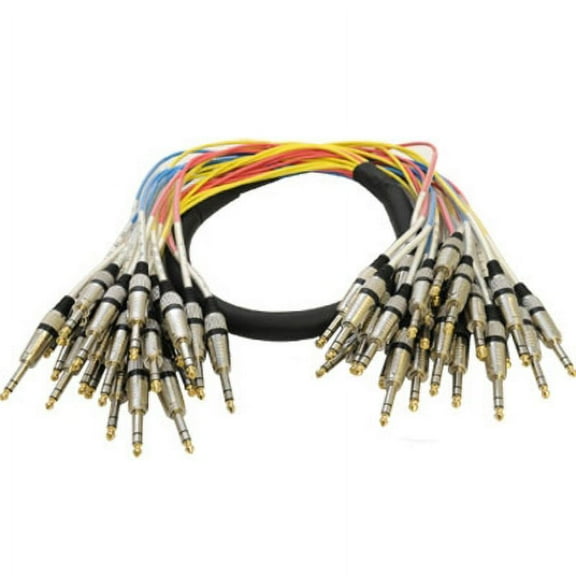 Seismic Audio SASRT-24x5, 24 Channel 1/4" TRS Snake Cable, 5 Feet
