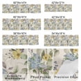 thumbnail image 3 of Blue Hydrangea Window Valance for Kitchen, Watercolor Spring Yellow Floral Green Leaf Linen Texture Rod Pocket Short Curtain for Small Windows, Light Filtering Decorative Valance, 54 x 18 Inch, 3 of 9