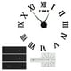 thumbnail image 1 of Reloj de espejo con números romanos negros, arte de pared sin marco para decoración del hogar, 1 of 8