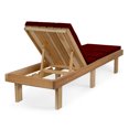thumbnail image 2 of All Things Cedar CL78-R Reclining Cedar Chaise Lounger | Red Cushion- 82L x 25.875W x 14.25H, 2 of 4