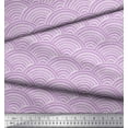 thumbnail image 2 of Soimoi Purple polyester Crepe Fabric Semi Circle Geometric Fabric Prints By Yard 52 Inch Wide, 2 of 3